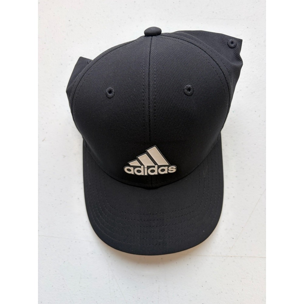 adidas Black Baseball Cap with White Logo